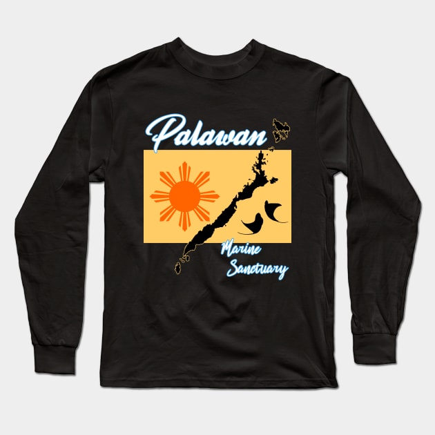 Palawan Marine Sanctuary Long Sleeve T-Shirt by NicGrayTees